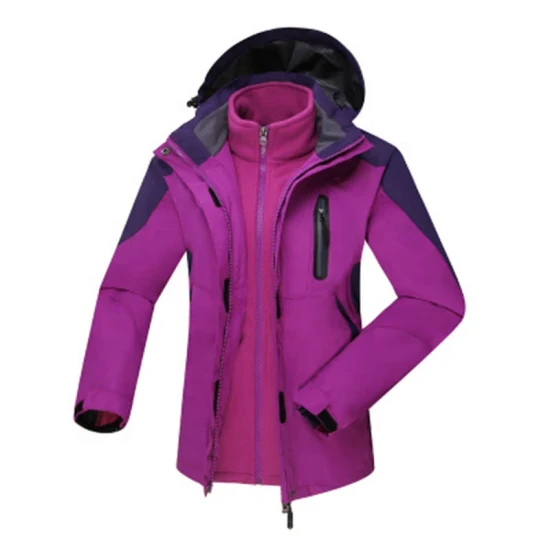 Giacca impermeabile da donna per esterno 2 in 1 personalizzata OEM Softshell invernale da escursionismo, pesca, giacca a vento